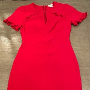 Shoshanna Santamaria Sheath Dress Red 0 PLS READ